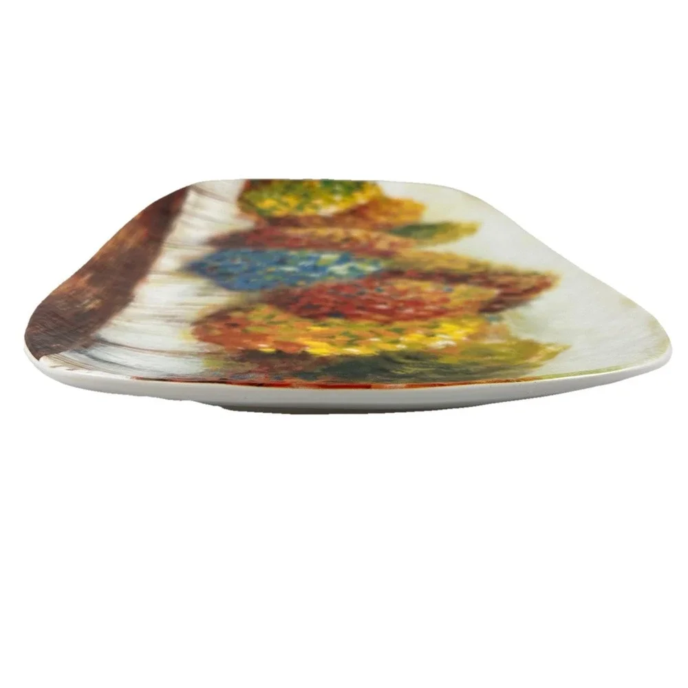 Pier 1 Imports Fall Leaves Trees Serving Platter Ironstone Large 16